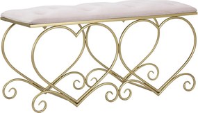 Ławka Serce Różowe Cm 105X37,5X51,5