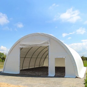 TOOLPORT Hala łukowa 9,15m x 20m x 4,5m, PE 1400 biały - (49666)
