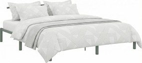 Szare metalowe łózko industrialne 160 x 200 cm M3-H91