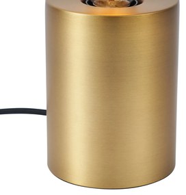 Nowoczesna lampa stołowa mosiężna 13 cm - Cylinder Nowoczesny Oswietlenie wewnetrzne