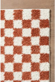 Kremowy/w kolorze terakoty dywan 80x150 cm Grida – ESTE