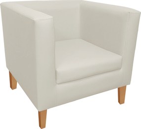Fotel Monaco tkanina Eko-skóra : Kolor nogi - Drewno, Kolor tkaniny - EKO-SKÓRA - 18D, Wysokość nogi - 20 cm