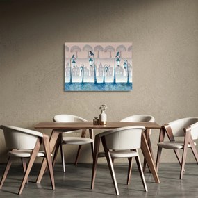Obraz na szkle - Kruki strzegące miasta (70x50 cm)
