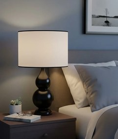 Czarna lampka nocna drewniana - 13X S223 W9-R17