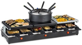 Klarstein Fonduelette 1650W 6 Osób Zestaw do Fondue i Raclette Czarny