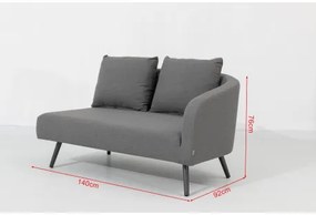 Melia LIKA-TEX® szary - luksusowy zestaw ogrodowy