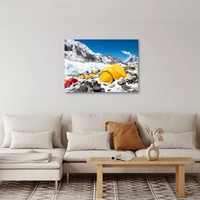 Obraz - Kemping w górach (70x50 cm)