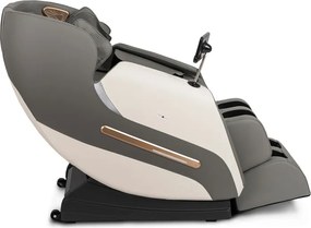 Fotel Masujący VX MAX Wypoczynkowy Relaksacyjny Szary Ekoskóra Nowoczesny