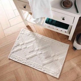 Biały dywanik łazienkowy 50x80 cm Gladis – douceur d'intérieur