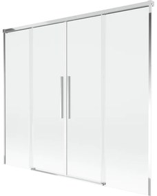 Mexen Rox parawan nawannowy 2-skrzydłowy rozsuwany 170 x 150 cm, transparent, chrom - 8C9-170-002-01-00
