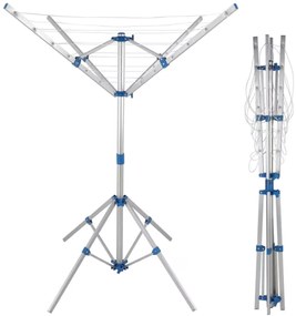 Monzana Stojak na pranie z aluminium FALCO, 103×168 cm, srebrny