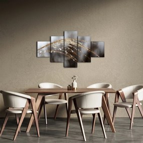 Obraz kropli na roślinie (125x70 cm)