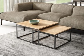Zestaw stolików kawowych w stylu loft Dual