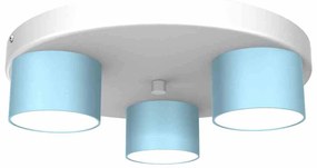 Lampa sufitowa DIXIE Blue/White 3xGX53, niebieska, na kole potrójna