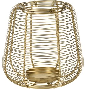 Złoty lampion na świeczkę, metal