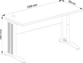 Biurko komputerowe proste do biura D4-B45
