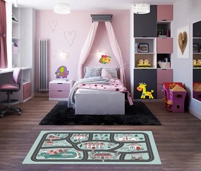 Dywan dla dzieci ultra miękki 100x150 Miasto