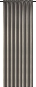 Zasłona OXFORD 140x270 cm, szarobrązowa Zawieszanie: Taśma z wiązaniami