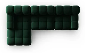 Zielona aksamitna sofa 285 cm Bellis – Micadoni Home