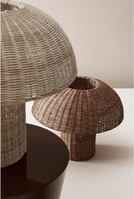 Rattanowa lampa stołowa LED w naturalnym kolorze z rattanowym kloszem (wysokość 40 cm) Irele – Bizzotto
