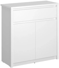 Biała komoda skandynawska z szufladą i szafką F4-T18