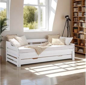 Łóżko 90x200 cm Białe