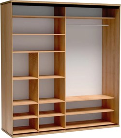 Szafa Przesuwna CARINI 199 cm z Lustrem Szafa Dwudrzwiowa Dąb