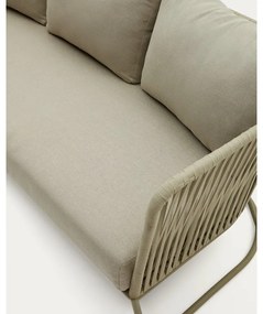 Stalowa sofa ogrodowa w kolorze khaki Saconca – Kave Home