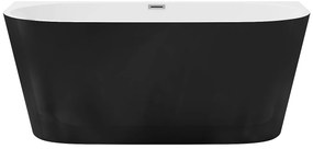 Wanna półwolnostojąca - 175L - 130 x 71,5 x 58 cm - Czarny - Akryl - DIVINA