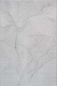 Dywan salonu nowoczesny elegancki, Szary, 240 x 340 cm