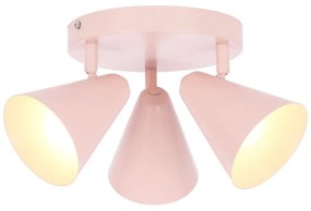 Jasnoróżowa lampa sufitowa z metalowym kloszem 34x34 cm Amor – Candellux Lighting