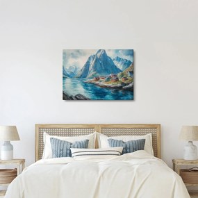 Obraz - Norweskie miasteczko (70x50 cm)