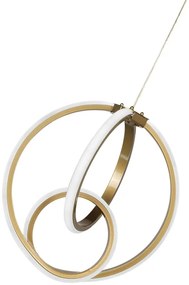 Metalowa lampa wisząca LED w kolorze brązu ø 28,5 cm Neo – Squid Lighting