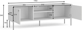Szafka RTV stojąca NIMB 156,2 cm do Salonu pod Telewizor - Szary