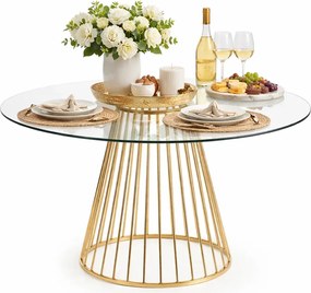 Okrągły szklany stół glamour N4-M54