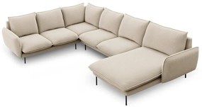 Beżowa sofa w kształcie litery U Cosmopolitan Design Vienna, lewostronna