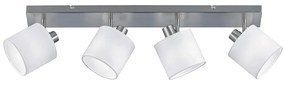 Biała lampa sufitowa na 4 żarówki Trio Spot Tommy, szer. 70 cm