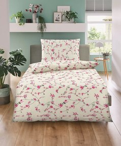 PrzytulneMieszkanie.pl PrzytulneMieszkanie.pl Pościel z kory FLORAL CREAM kremowa Rozmiar pościeli: 70 x 90 cm | 140 x 200 cm