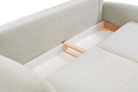 Masseno Sofa AGIO z funkcją spania i pojemnikiem na pościel, Rozkładana sofa - Beżowy, CASTEL 03