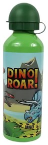 Dziecięca metalowa butelka DINO ROAR 500 ml zielona
