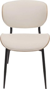 Krzesło do jadalni MCW-O45 (zestaw 6 sztuk),  naturalny, biały