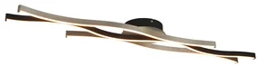 Design plafondlamp zwart met zilver incl. LED dimbaar - BlazeDesignerski Oswietlenie wewnetrzne