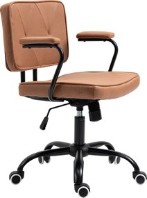 Vinsetto Fotel biurowy obrotowy z kółkami funkcja bujania ergonomiczny brązowy | Aosom PL