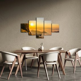Obraz doliny w porannej mgle (125x70 cm)
