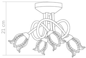 Lampa sufitowa z kwiatowymi kloszami - EX201-Dames
