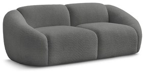 Szara sofa z materiału bouclé 230 cm Tina – Bobochic Paris