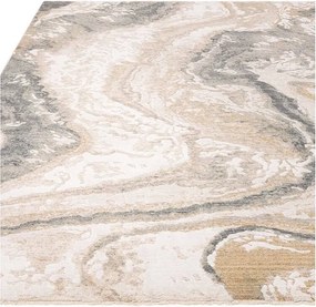 Dywan abstrakcyjny - 200x300cm - szary, kremowy, złoty - Seville Oro