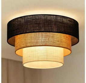 Brilagi -Lampa sufitowa ASPEN LUNETA 1xE27/15W/230V śr. 45 czarna/beżowa/kremowa