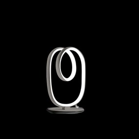 Diva - Nowoczesna lampa stołowa LED z funkcją ściemniania - aluminium tytanowe, dyfuzor silikonowy, ciepłe światło 3000K, 17W