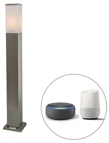 Zewnetrzna Inteligentna lampa zewnętrzna 80 cm stal z WiFi P45 - Malios Nowoczesny Oswietlenie zewnetrzne